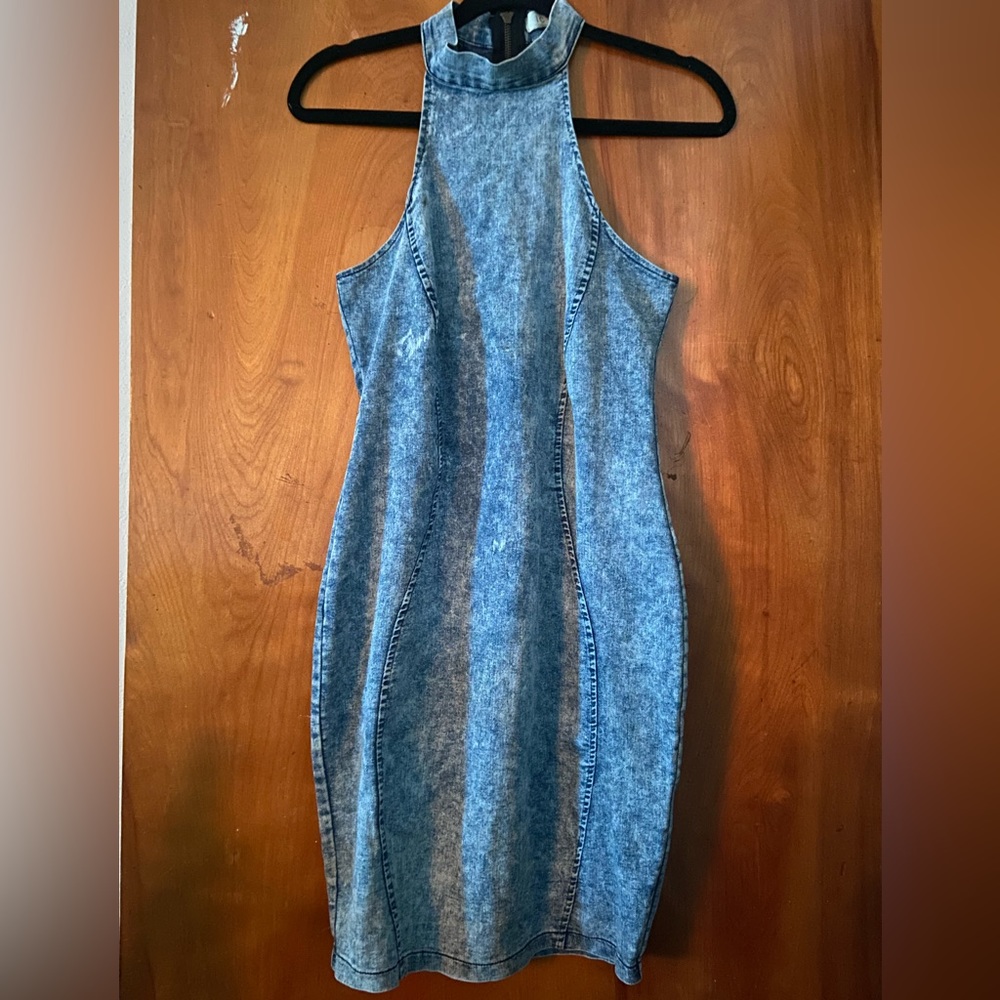 ICY FASHION- Denim Bodycon Dress